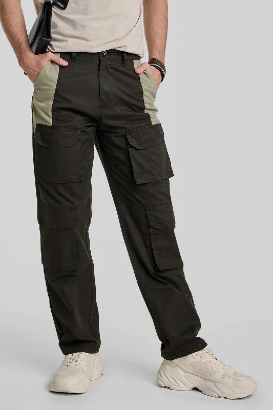 Waterproof Cargo Pants for Rainy Day Activities -Olive Patch Pocket Cargo Pants