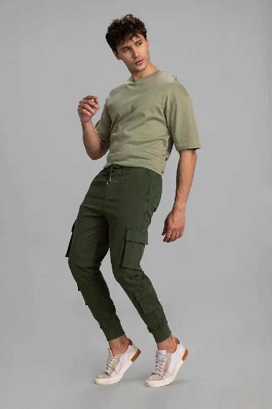 Cargo Pants with Cargo Pockets for Actresses -Streetstyle Olive Cargo Pant