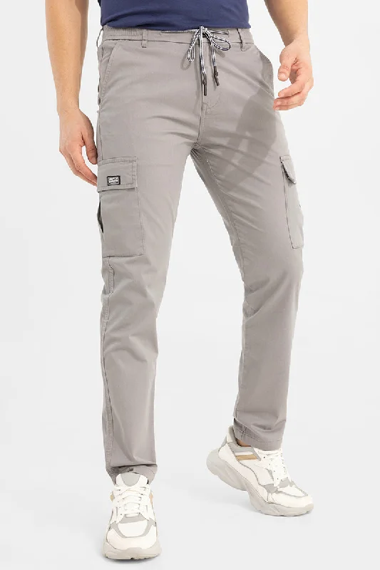 Cargo Pants with Cargo Pockets for Nurses -Stark Pastel Grey Cargo Pant