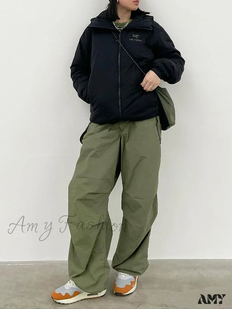 Cargo Pants with Cargo Pockets for Kayaking -Amy Fashion - Streetwear Joggers Baggy Trousers