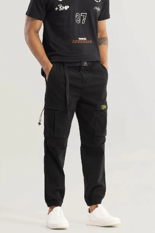 Waterproof Cargo Pants for Rainy Day Activities -Hexa-Pocket Black Cargo Pant