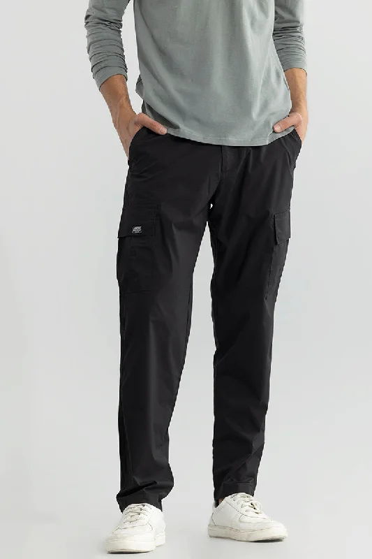 Cargo Pants with Cargo Pockets for Skiing -Sauvie Black Cargo Pant