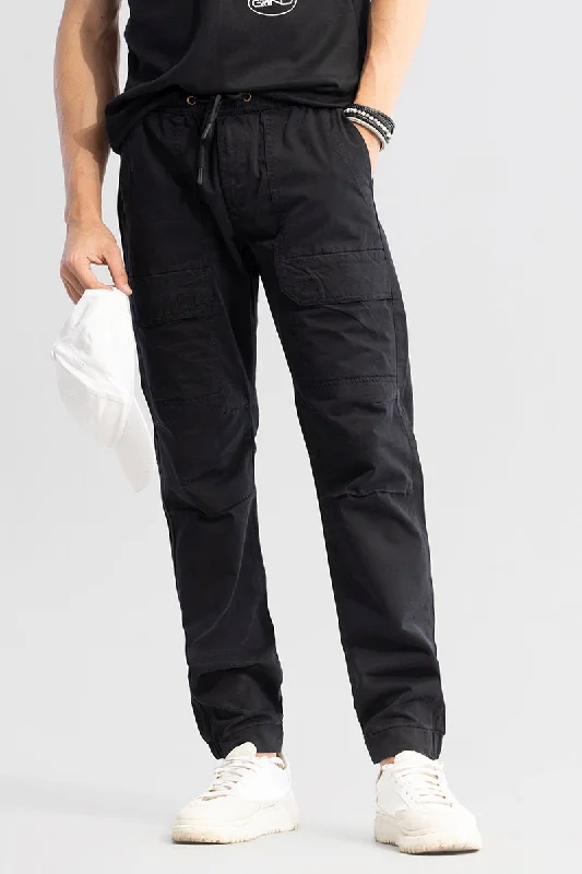 Cargo Pants with Cargo Pockets for Actresses -Trek Tech Black Cargo Pant