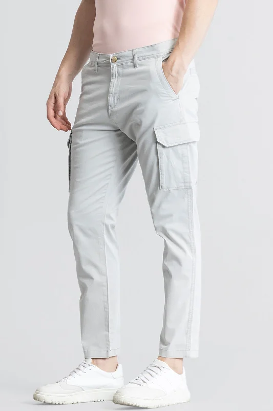 Cargo Pants with Cargo Pockets for Painting -Trendtactical Slim Light Grey Cargo