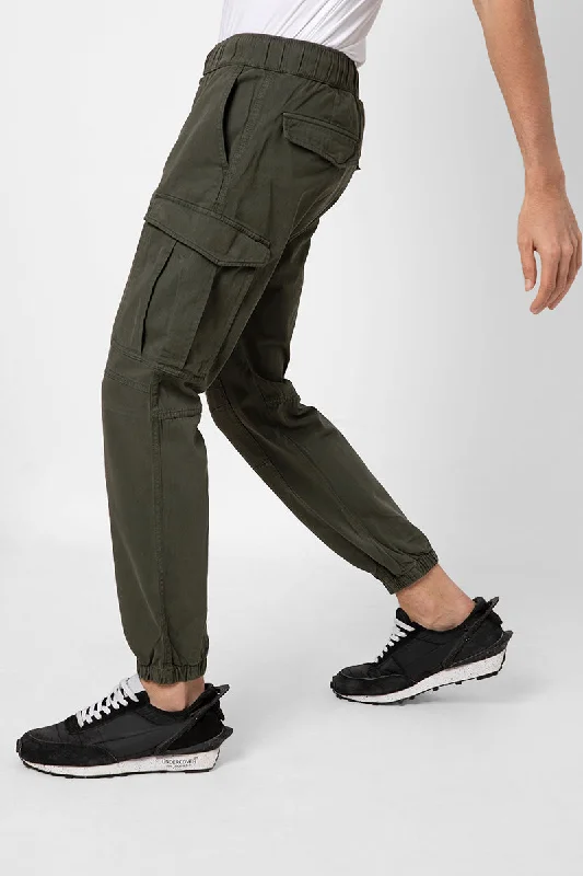 Cargo Pants with Cargo Pockets for Tools -Steezy Pro Olive Green Cargo Pants