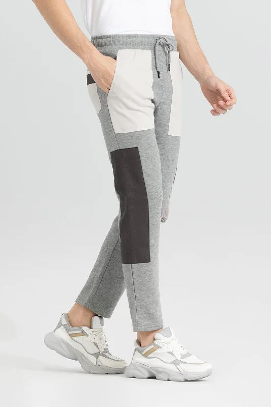 Cargo Pants with Cargo Pockets for Yoga -Cut & Sew Grey Jogger