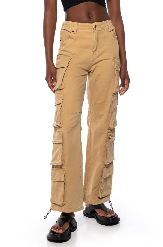 Cargo Pants with Cargo Pockets for Business -HERE TO STAY SIDE POCKET CARGO PANTS