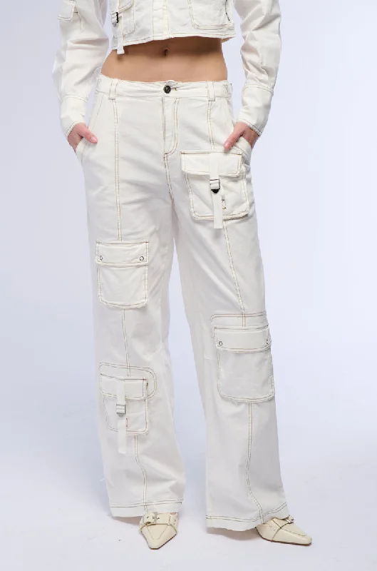 Cargo Pants with Cargo Pockets for Nurses -ACED IT WIDE LEG CARGO PANT