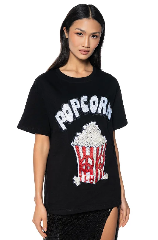 Off Shoulder Blouses for Sexy -ON THE BIG SCREEN GRAPHIC T SHIRT