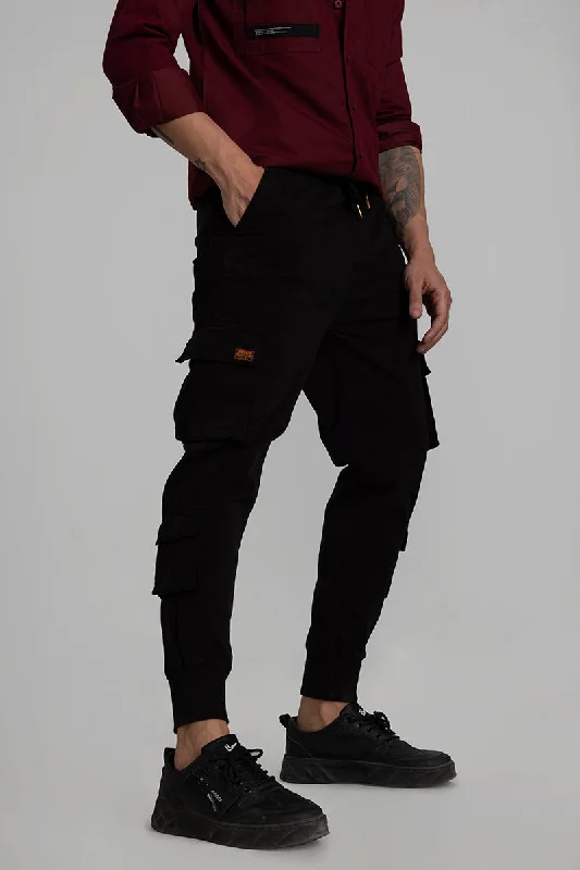 Cargo Pants with Cargo Pockets for Actors -Streetstyle Black Cargo Pant