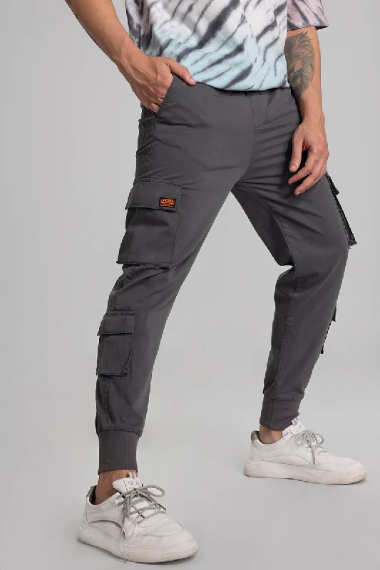 Cargo Pants with Cargo Pockets for Athletes -Streetstyle Ash Grey Cargo Pant