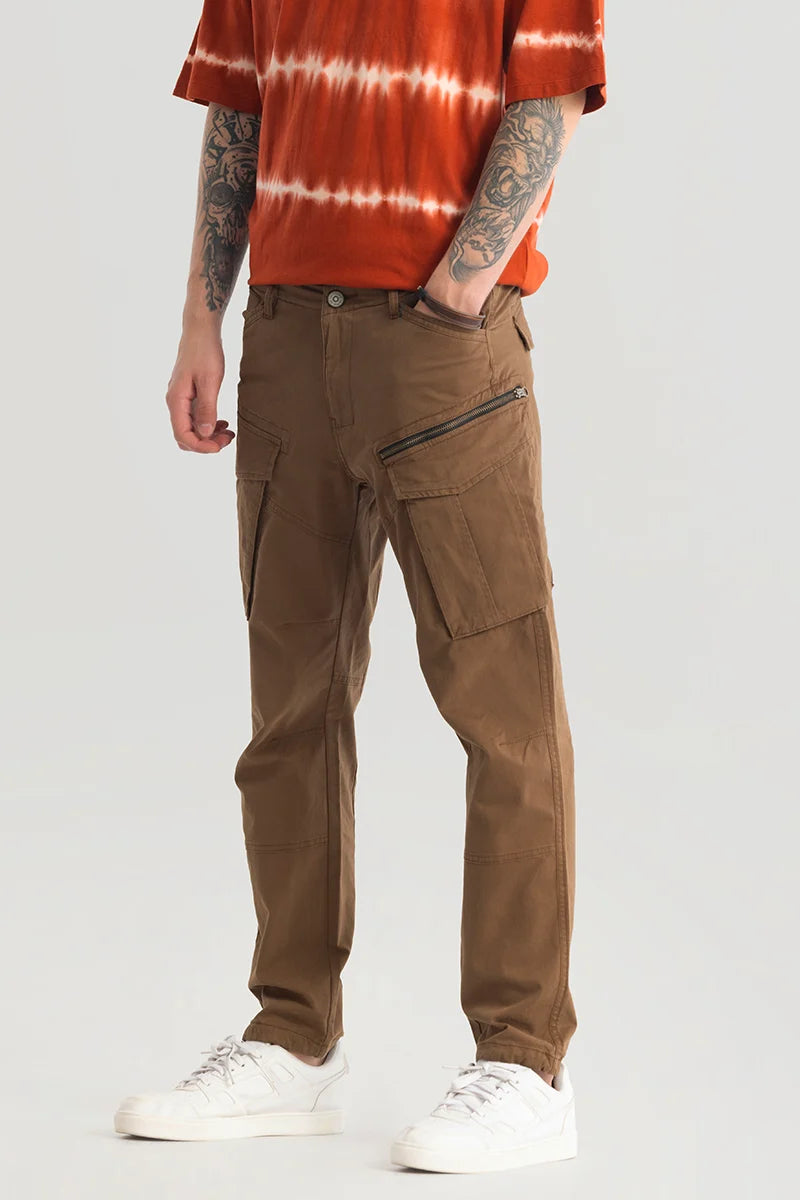 Cargo Pants with Cargo Pockets for Mountaineering -Tyke Pro Brown Cargo Pant