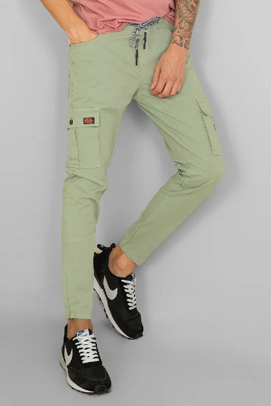 Cargo Pants with Cargo Pockets for Hunting -Steezy Tea Green Cargo Pant