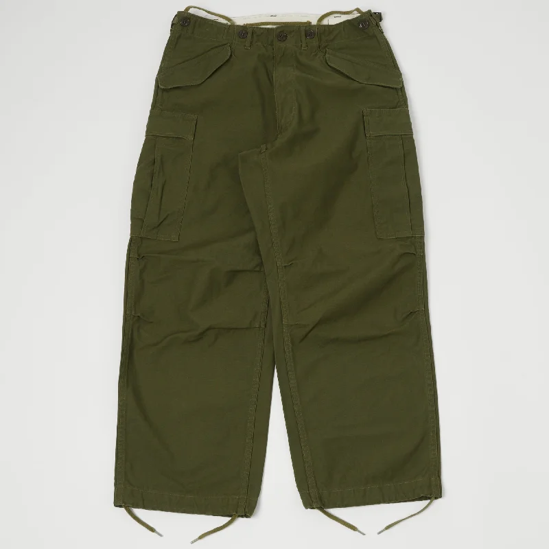 Cargo Pants in Earth Tones for Nature Lovers -Buzz Rickson's M-1951 US Army Field Trouser - Olive