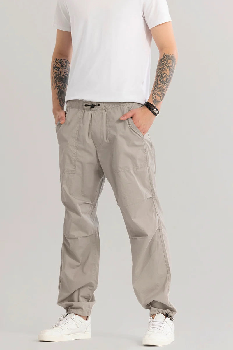 Cargo Pants with Cargo Pockets for Surfing -Nimbusflex Light Grey Parachute Pants