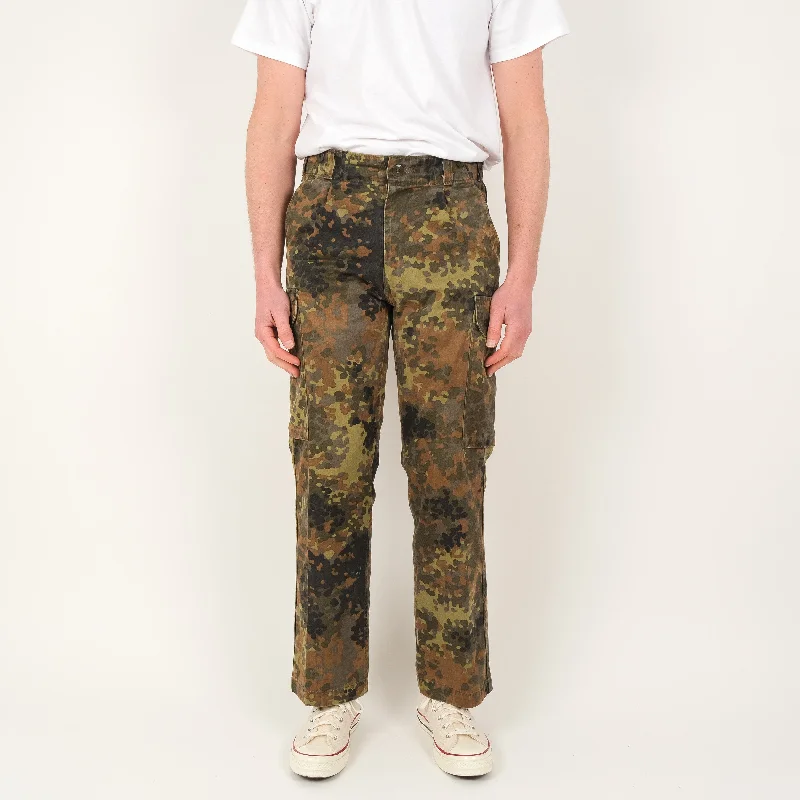 Cargo Pants with Cargo Pockets for Roofers -GERMAN CAMO FATIGUE PANTS