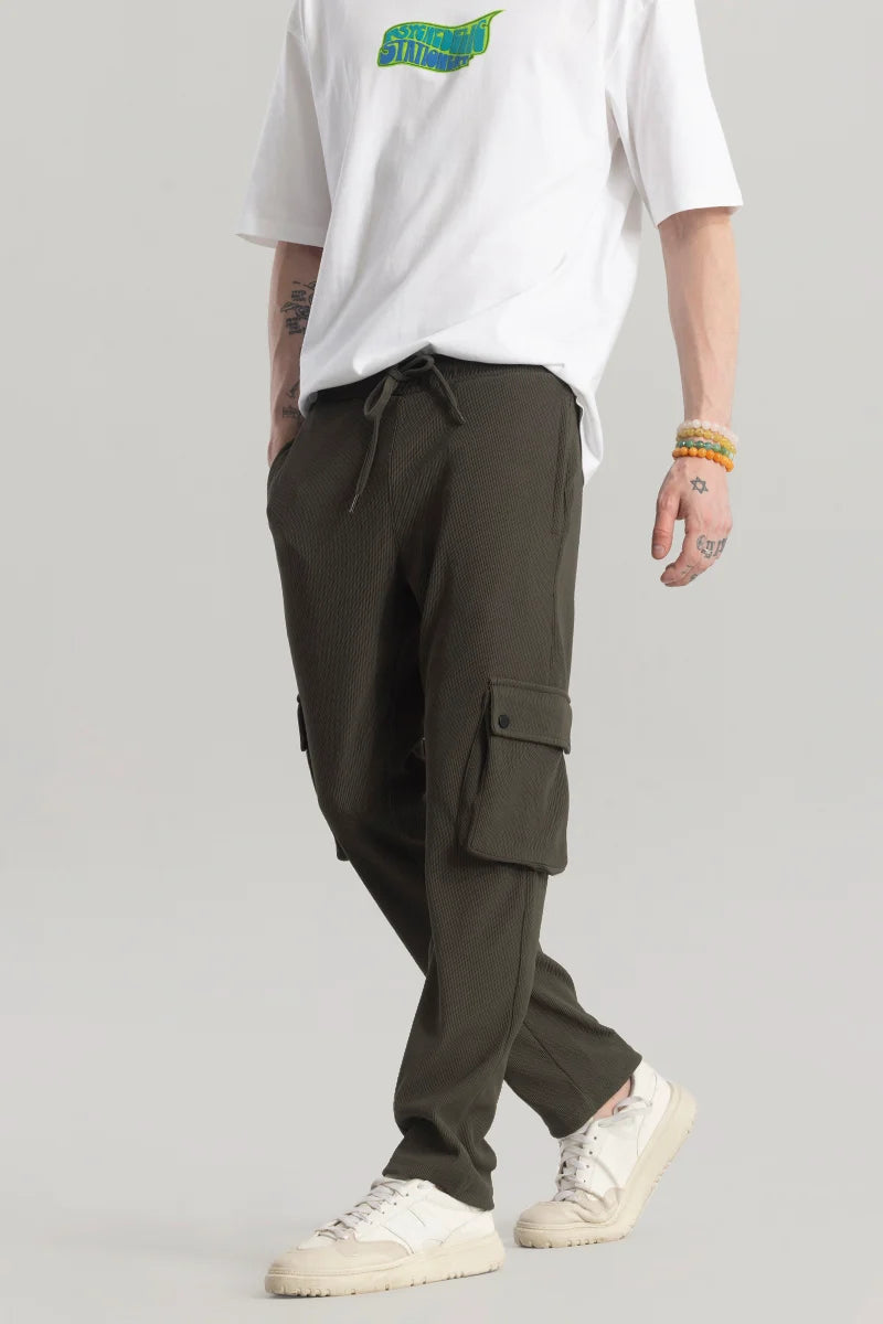 Cargo Pants with Cargo Pockets for Mechanics -Pockethrive Olive Corduroy Cargo Pant