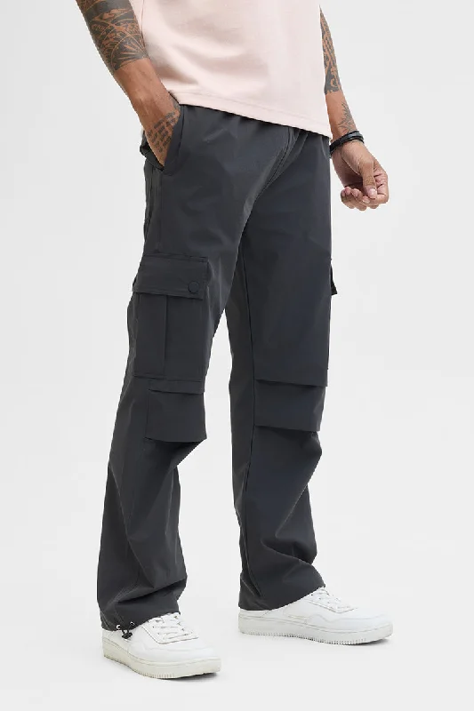 Waterproof Cargo Pants for Rainy Day Activities -Navy Relaxed Fit Cargo