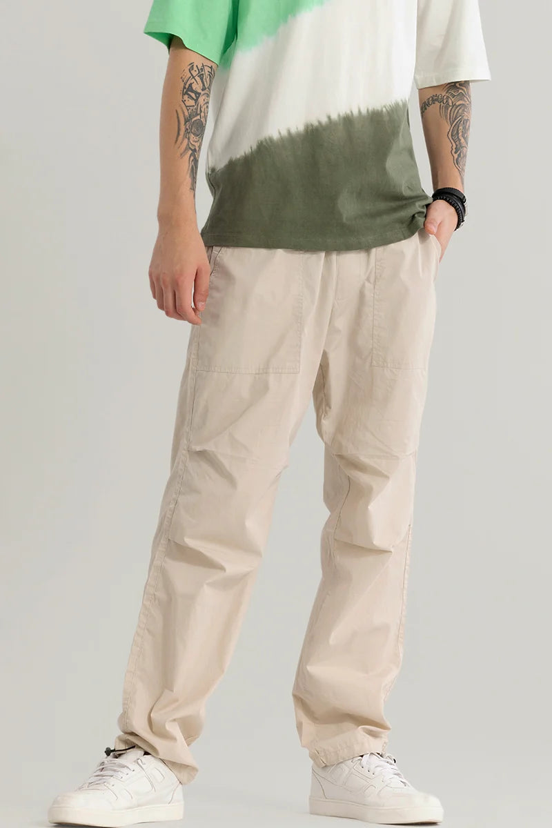 Cargo Pants with Cargo Pockets for Rock Climbing -Nimbusflex Beige Parachute Pants