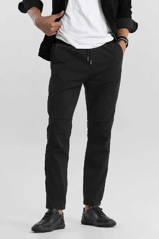 Cargo Pants with Cargo Pockets for Concert -Starkie Black Cargo Pant