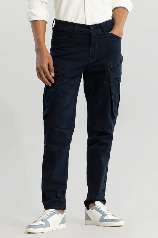 Cargo Pants with Cargo Pockets for Windsurfing -Kyubic Navy Cargo Pant