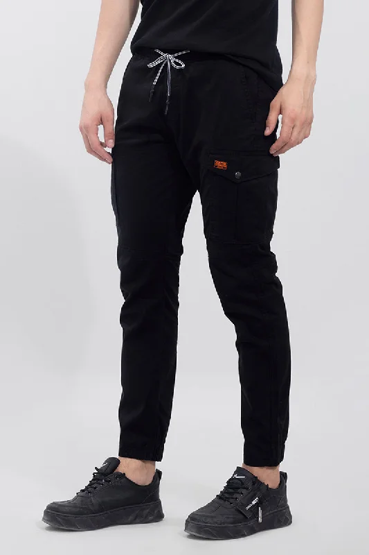 Waterproof Cargo Pants for Rainy Day Activities -Broly Black Cargo Jogger