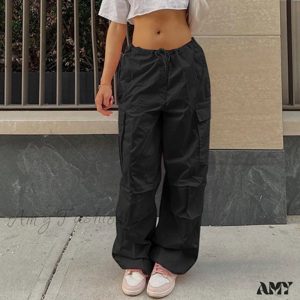 Cargo Pants with Cargo Pockets on Thighs -Amy Fashion - Loose Baggy Jogger Cargo Pants Streetwear Outfits