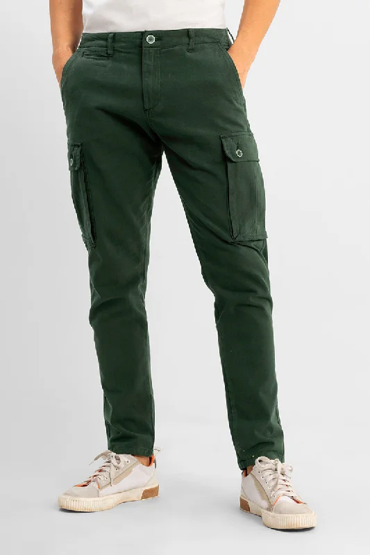 Cargo Pants for Women with Slim Fit -Brawny Olive Cargo Pant