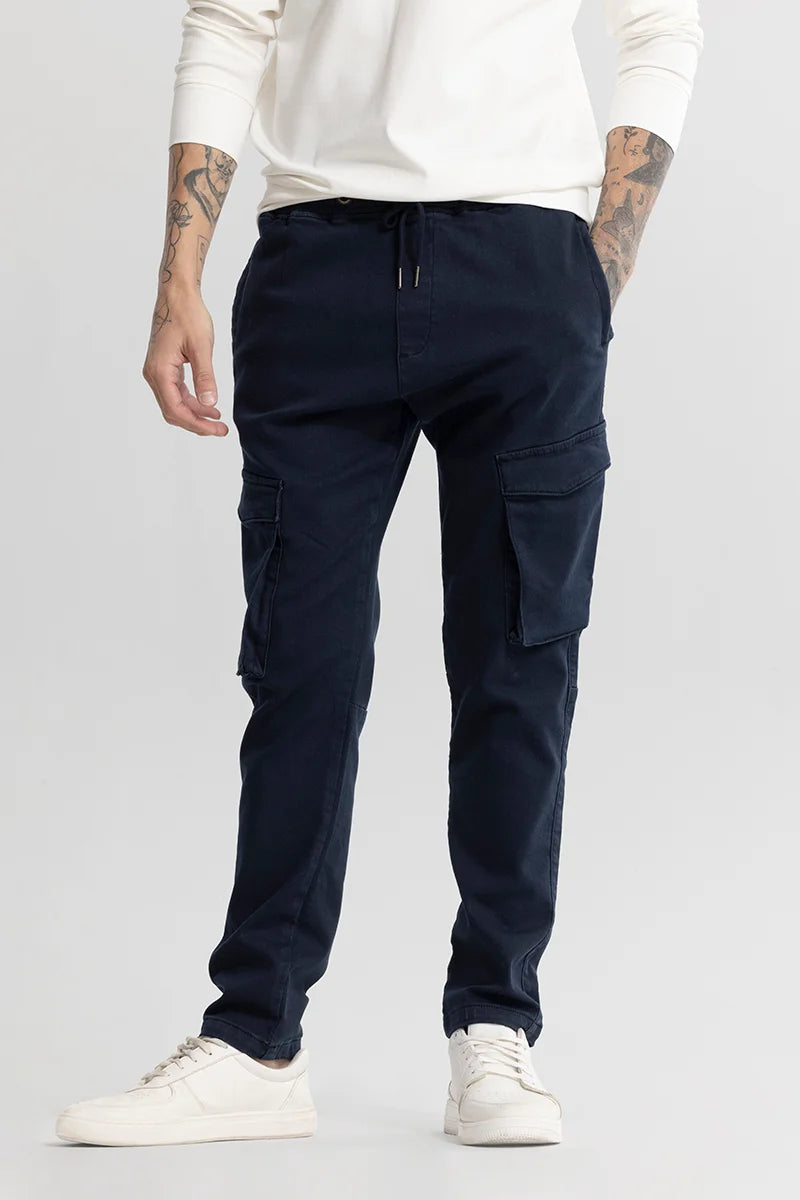 Cargo Pants with Cargo Pockets for Athletic -Dagon Navy Cargo Pant