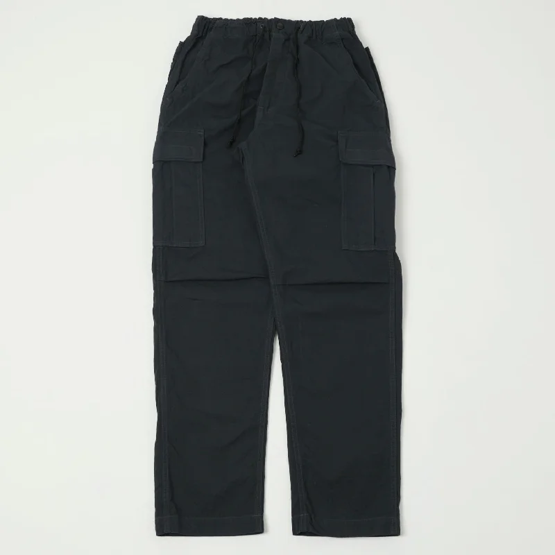 Cargo Pants with Cargo Pockets for Sports -orSlow Easy Cargo Pant - Charcoal Grey