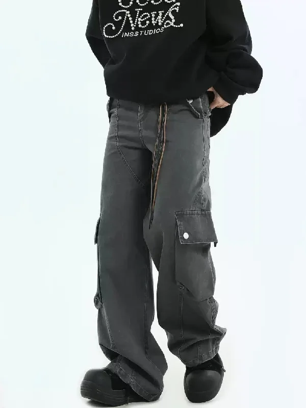 Cargo Pants with Cargo Pockets for Gym -Big Flap Pocket Cargo Jeans