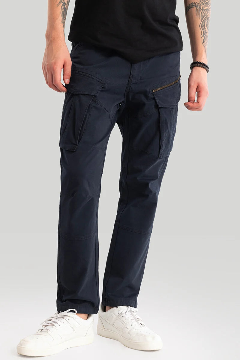 Cargo Pants with Cargo Pockets for Trekking -Tyke Pro Navy Cargo Pant