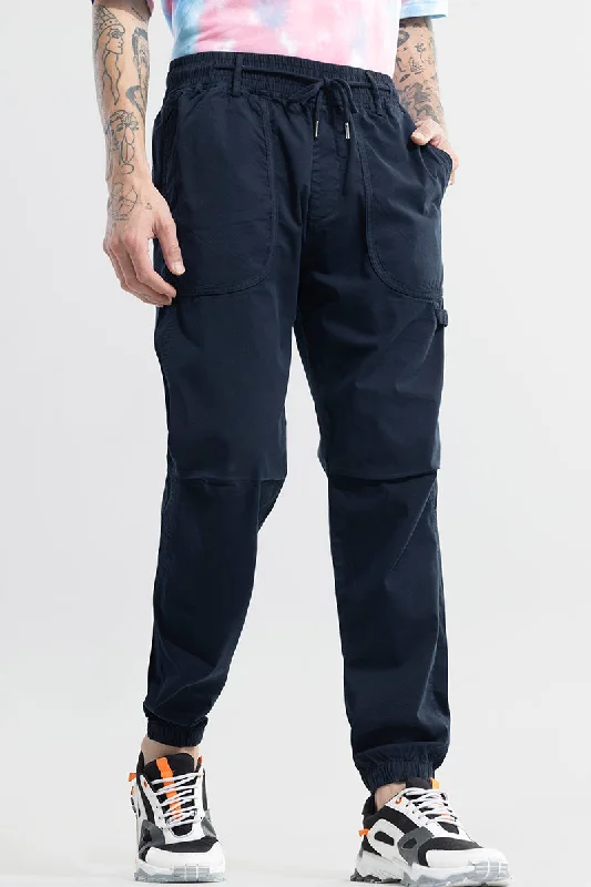 Cargo Pants with Cargo Pockets for School -Slayer Navy Cargo Pant