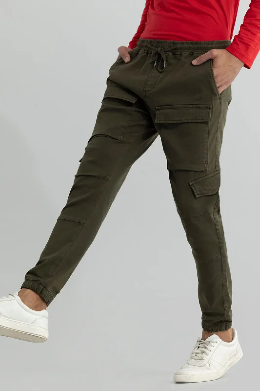 Cargo Pants with Cargo Pockets for Bird Watching -Combat Olive Soft Denim Cargo Pant