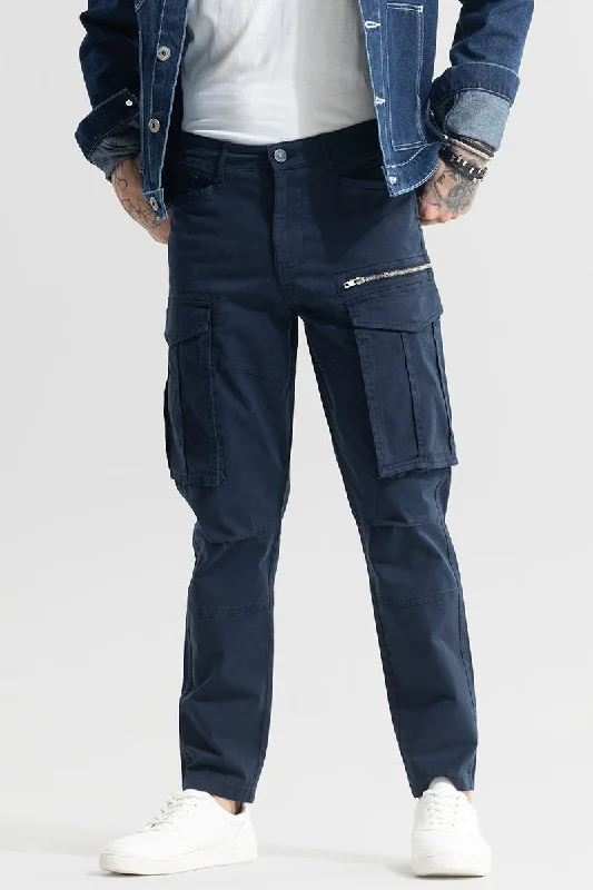 Cargo Pants with Cargo Pockets for College Sports -Outlander Navy Cargo Pant