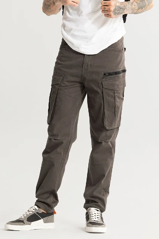 Cargo Pants with Cargo Pockets for Skiing -Kyubic Grey Cargo Pant