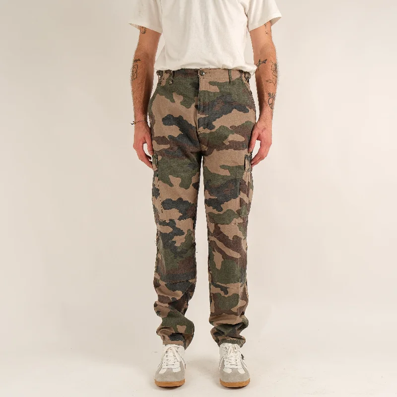 Cargo Pants with Cargo Pockets for Architects -FRENCH VINTAGE CAMO PANTS