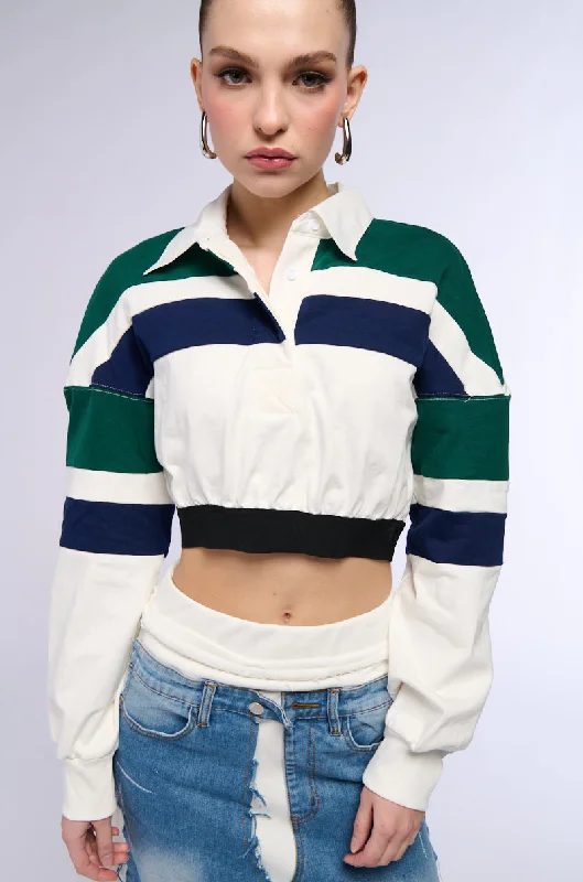 Silk Blouses for Elegant Look -MYLAH CROPPED COLLARED LONG SLEEVE SHIRT