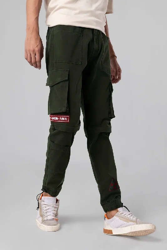 Cargo Pants with Cargo Pockets for Celebrities -Functional Olive Cargo Pant